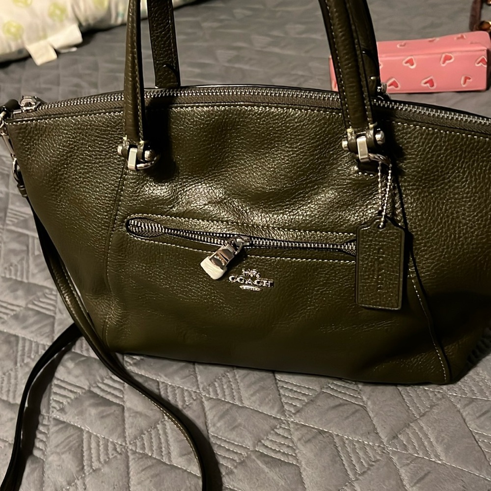 women green olive shoulder bag